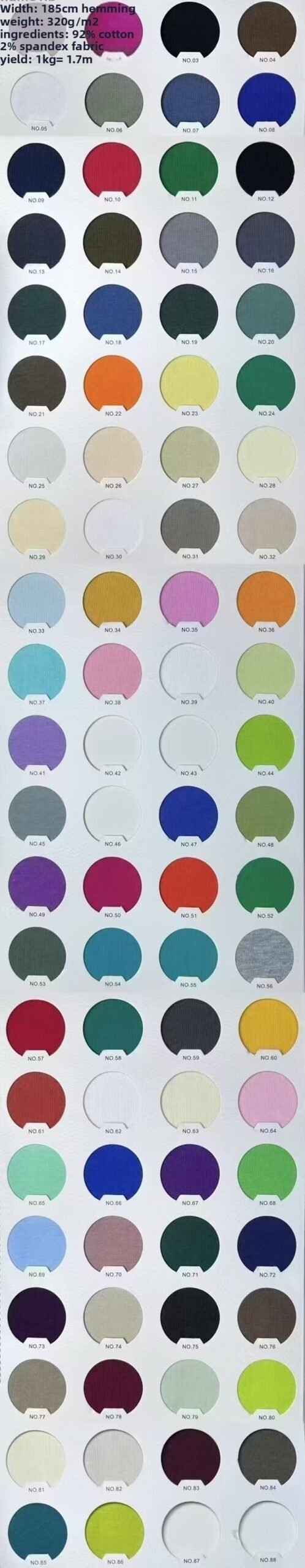 32S Double Yarn Compact Cotton Jersey Fabric - Image 3